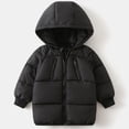 thumbnail image 2 of AINIYS Kids' Hooded Puffer Jacket with Zipper Closure Warm Quilted Coat for Winter Outdoor Daily Wear Black 3-4 Years, 2 of 6