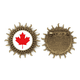 thumbnail image 1 of La hoja de arce rojo Canadá país cultura símbolo Pin de gancho de metal vintage con forma de sol Unbranded M, 1 of 3