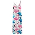 thumbnail image 4 of Flamingo Pattern Design Sleeveless Dress Woman Fashion Long Dresses Women's Summer Suit Dress 2025, 4 of 7
