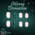 thumbnail image 4 of Uñas postizas Press On GCSQW Navidad verde con brillo, 24 piezas, 4 of 6