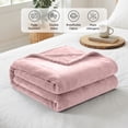 thumbnail image 5 of Fleece Blanket King Size, Pack of 2 – Soft 310 GSM Plush Microfiber Blanket, Warm Lightweight Blanket for The Bed, Bulk Value Pack 108x90 Inches, Pink, 5 of 7