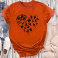 thumbnail image 5 of Dadaria T-Shirt pour Femmes Chemise Orange Manches Courtes Col Rond Été Chandail Blouses m, 5 of 5