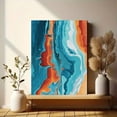 thumbnail image 6 of Abstract Teal Orange Texture Canvas Wall Art, Contrast Tone Print for Living Room, Bedroom, Office, Hotel and Hallway Decor, 6 of 8