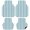 Cyan, variant on Navy Blue Brown Car Floor Mats 4 Pieces, Front & Rear Auto Carpet Mats Full Set with Rubber Backing, Vintage Modern Artwork Abstract Universal All Weather Car Floor Protectors for SUV Truck Van