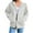 White, variant on under $5 JINMGG Winter Coats for Women, 2026 Fashion Winter Women's Solid Hooded Plush Sweatshirt Long Sleeve Jacket Loose Coat White XL