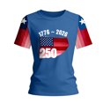 thumbnail image 2 of Iaqnaocc Shirts For Women 250 Anniversary Usa Shirt 1776-2026 Vintage 250 Years America Shirt T-Shirt Independence Day Crew Neck Freedom 2026 Summer 250th Anniversary Patriotic Tee Blue XL, 2 of 5