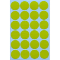 Royal Green Sticker dots Colored Label 1 inch - Yellow Labels for Inventory and Labeling 25mm - 600 Pack