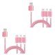 thumbnail image 1 of Tholdsy Cable de carga USB 3 en 1 tejido de nailon tipo C Cable de datos Cable de carga para 1,2 M Cable Micro USB rosa dorada 2piezas, 1 of 6