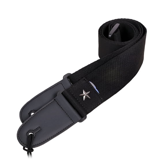 TELOLY Cotton Adjustable Faux Leather Ends Acoustic Electric Guitar Bass Sling Strap
