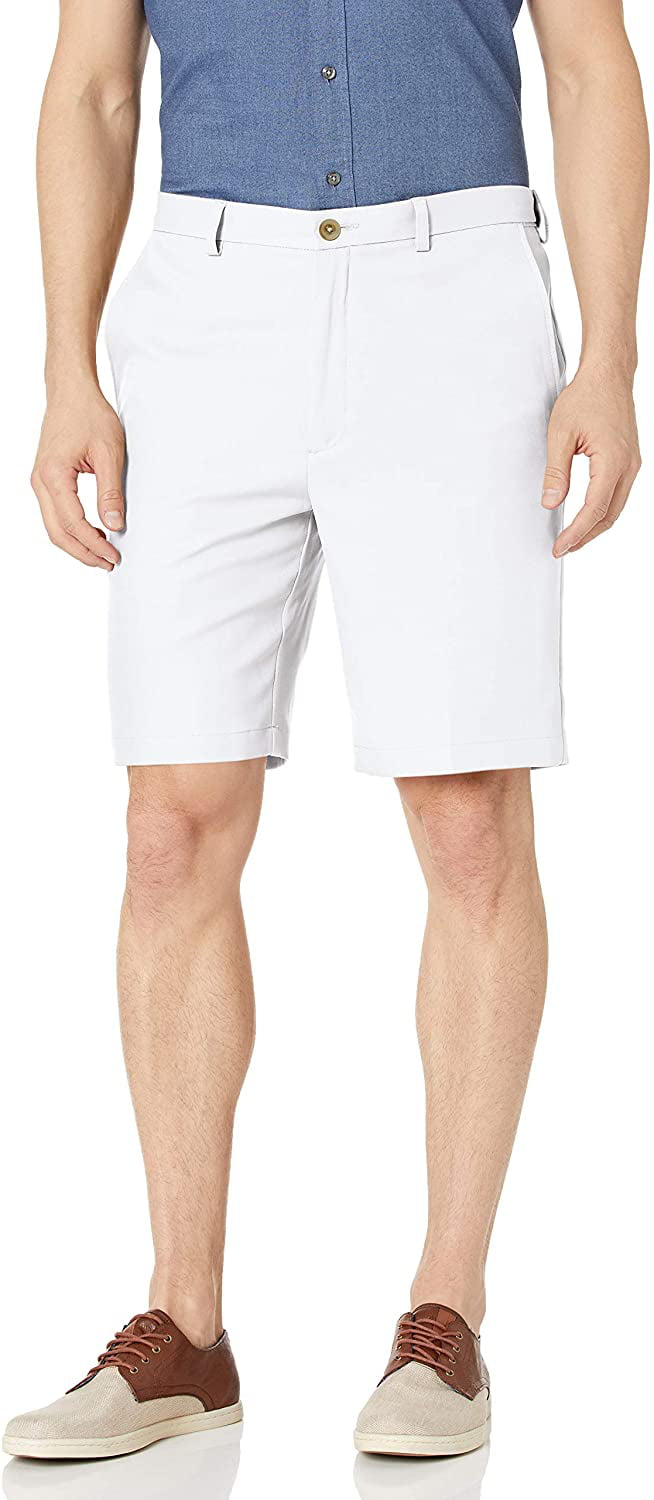 Haggar Men's Cool 18 Pro Straight Fit Stretch Solid Flat Front Short ...