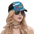 thumbnail image 5 of Disketp Transportations With Cute Animals Print Trucker Hat Men Women - Mesh Baseball SnapBack Cap, 5 of 7