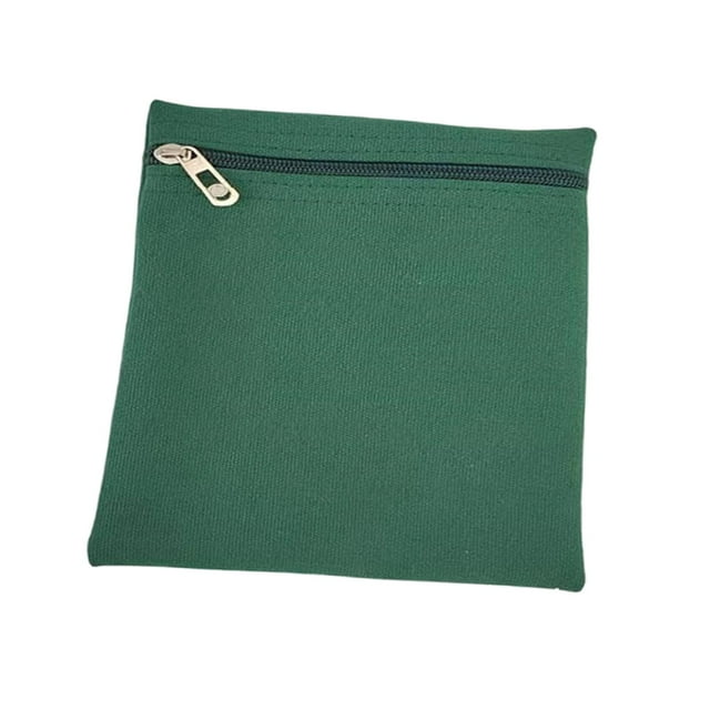 Zentra Inner-type pocket with zipper, security function, hand-stitched canvas material, Dark green