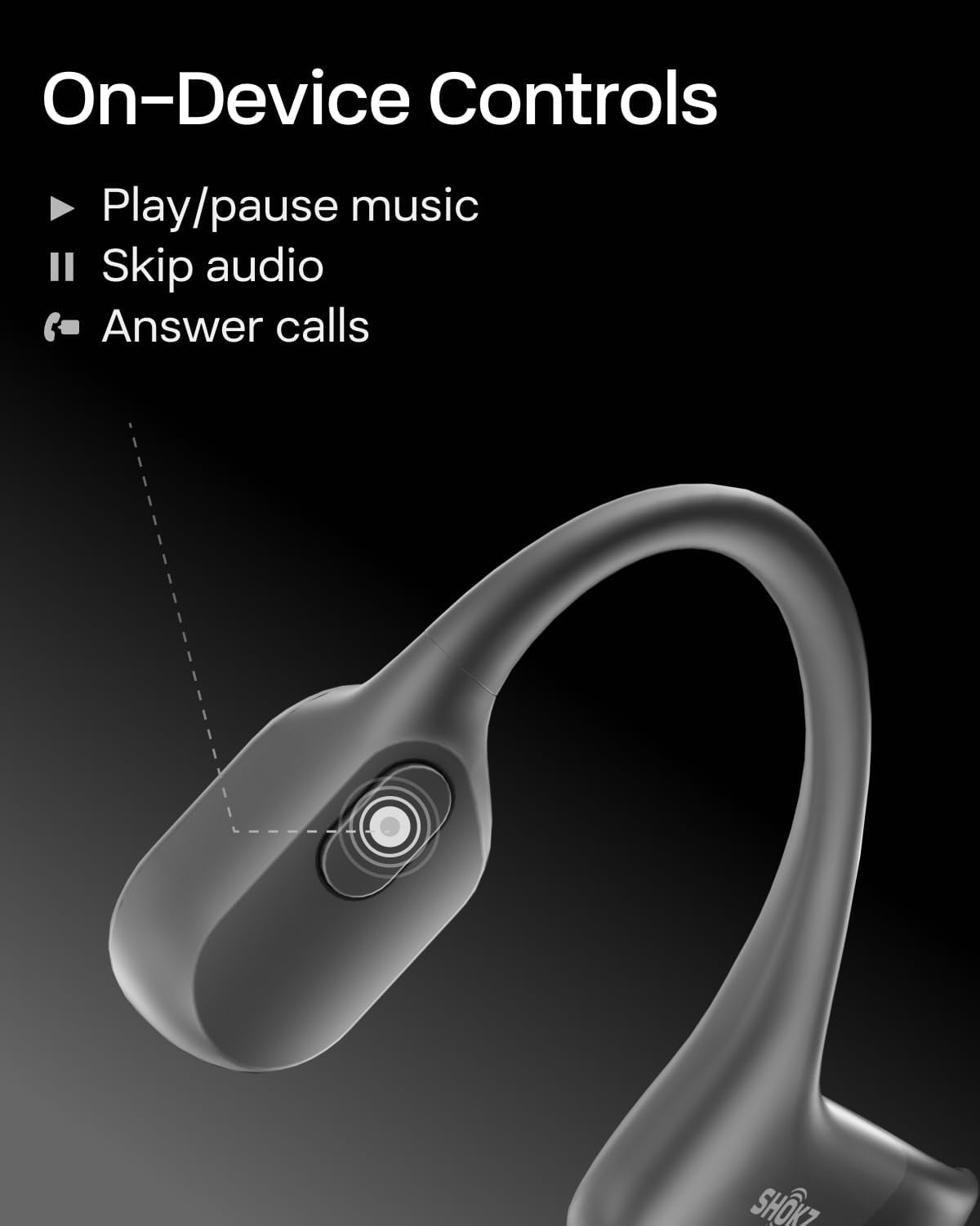 Restored Shokz OpenRun Mini Bone Conduction Waterproof Bluetooth Headphones for Sports(Formerly Aeropex), Black(Refurbished)