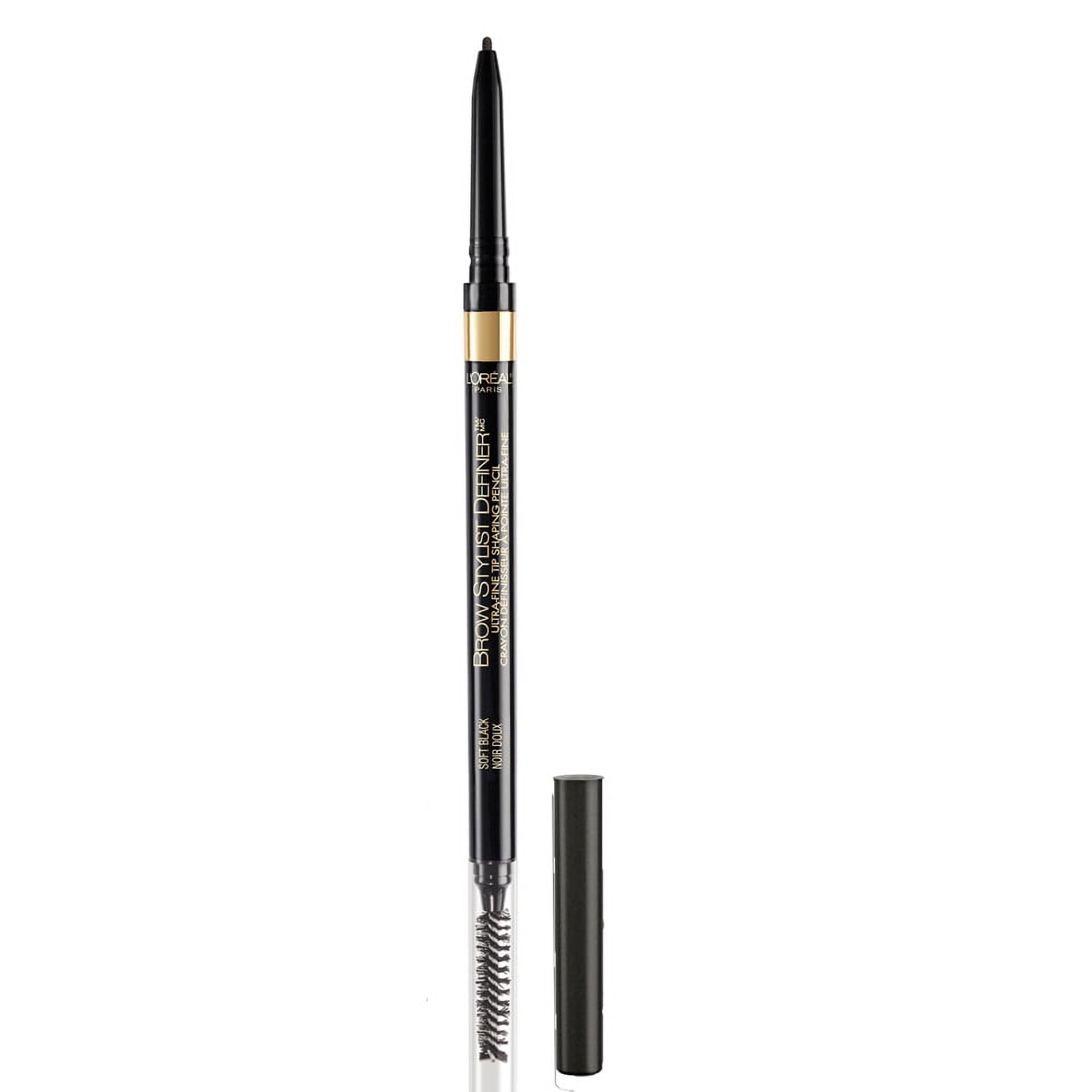 (2 pack) L'Oreal Paris Brow Stylist Definer Waterproof Eyebrow Mechanical Pencil, Soft Black