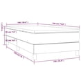 thumbnail image 4 of vidaXL Box Spring Bed with Mattress Black 100x190 cm Twin Faux Leather, 4 of 5