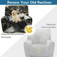 thumbnail image 3 of SCRAWLGOD Marble Print Black White Recliner Cover with Pocket Single Reclining Slipcover 4-Pieces Lazyboy Recliner Armchair Cover with Elastic Bottom Furniture Protector for Pet, 3 of 7
