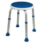 PCP Adjustable Padded Round Safety Stool, White,