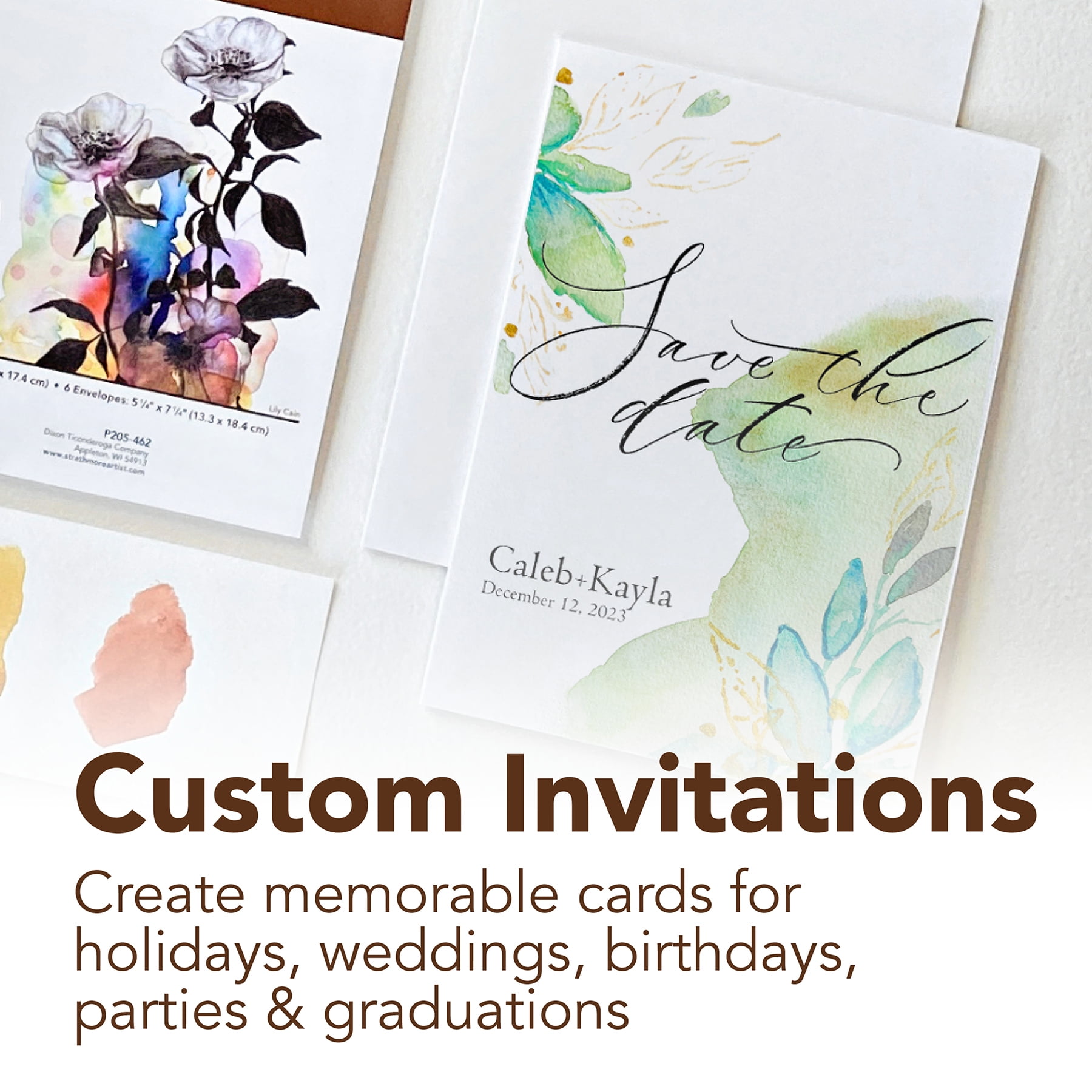 Strathmore 400 Series Mixed Media Cards & Envelopes, Full Size, 5x6.875 inch, 6 Per Pack, 3 Packs