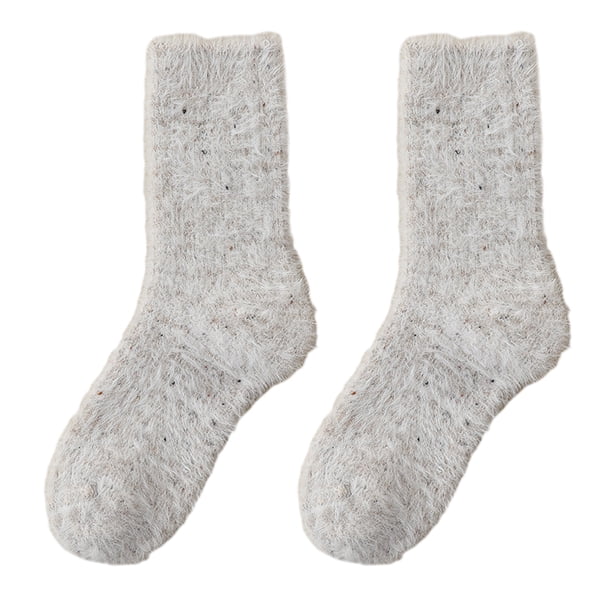 1 par de calcetines de invierno para mujer, muy elásticos y acogedores, gruesos, de forro polar de doble cara, cálidos y suaves.