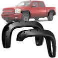 thumbnail image 3 of LEDKINGDOMUS Front & Rear Fender Flares Compatible with 2007-2013 Chevy Silverado 1500 (Only Fit 69.3â€ Short Bed) (NOT for GMC Sierra), Off-road Smooth Black Finish Wheel Flares Pocket Riveted Style, 3 of 4