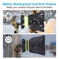 thumbnail image 6 of EXLEAF 2026 New 4Pack Outdoor Faucet Covers for Winter-Outside Hose Bib Spigot Covers Protector Socks for Winter Freeze Protection Insulation Waterproof Insulated Backflow Cover,6.7"X8.3",Black, 6 of 7