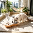 thumbnail image 6 of Qholemyo Raised 2 In 1 Pet Bowl Pet Food Bowl Stainless Steel Double Feeding Bowl Non Slide Base Dry Wet Food Water Feeder For Cats, 6 of 6