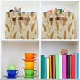 thumbnail image 6 of Yayeee Canvas Storage Basket with Handles for Shelves Fabric Bins Closet Organizer, Wheat Ears Pattern, 6 of 8