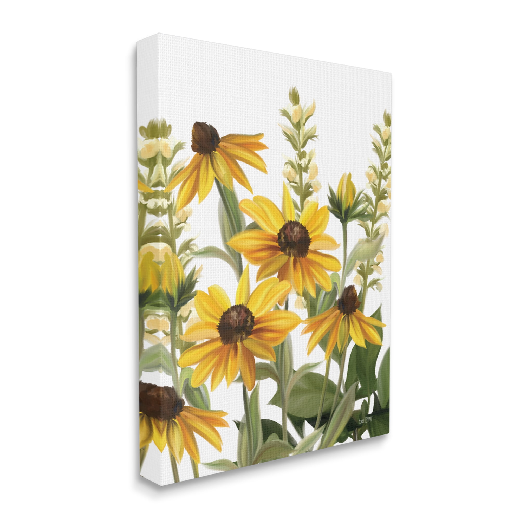Stupell Industries Wild Yellow Daisies Spring Buds Tall Grass Painting,30 x 40, Design by House Fenway