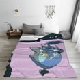 thumbnail image 4 of Totoro Fleece Throw Blankets, Super Soft Flannel Cozy Blankets for Adults, Washable Lightweight Blanket for Couch Sofa Bed Office, Warm Plush Blankets, 4 of 8