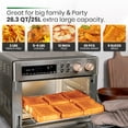 thumbnail image 4 of Restored VAL CUCINA Infrared Heating Air Fryer Toaster Oven, Extra Large Countertop Convection Oven 10-in-1 Combo, 6-Slice Toast, Enamel Baking Pan Easy Clean with Recipe Book,Black, 4 of 7