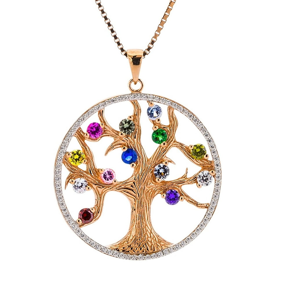 Nana  nana tree of life mothers pendant with a cz frame 113 st w