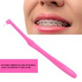 thumbnail image 4 of 3pcs Orthodontic Toothbrush Small Head Teeth Braces Dental Cleaning ToothbrushRose Red, 4 of 5