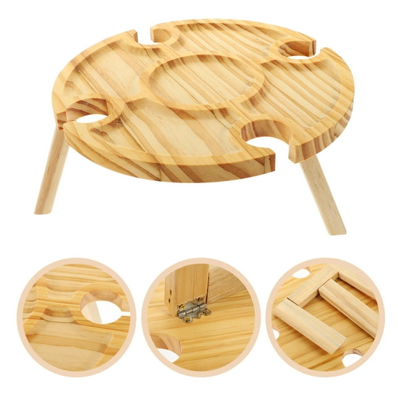 PBPBOX beach wine holder Storage Rack Light Yellow Wood 1Set