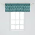 thumbnail image 2 of Ambesonne Damask Window Valance, Repetitive Floral Motifs, 54" X 18", Teal Pale Blue, 2 of 3