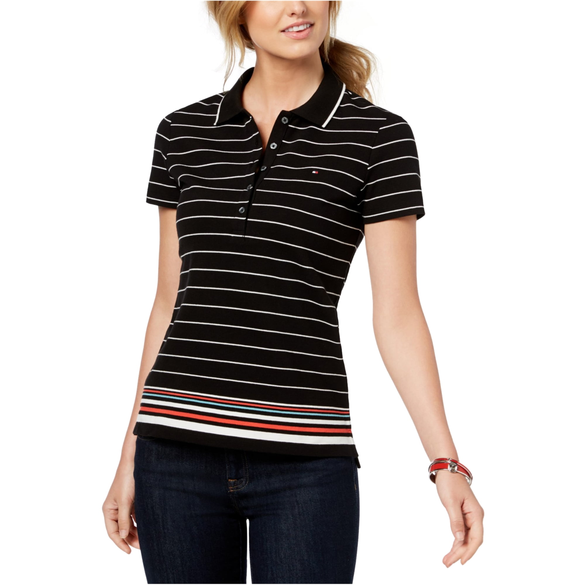 black tommy polo shirt