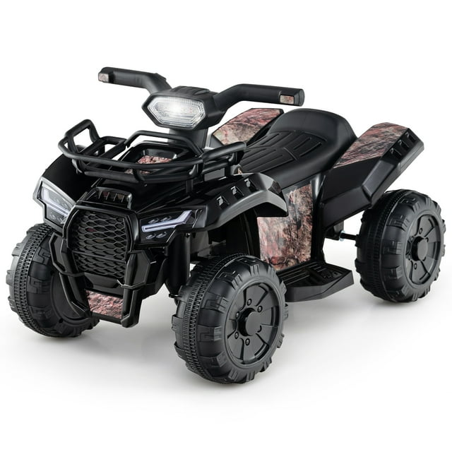 Gymax 6V Electric Children Toy Car w/Music & Story Function USB Front Storage Basket Black