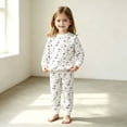 thumbnail image 5 of Asxite Toddler Fall Outfits Print Crewneck Top And Jogger Pants Casual Loose Breathable 2 Piece Set 2T, 5 of 7