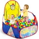 thumbnail image 1 of Tienda de campaña Grande para niños pequeños con aro de Baloncesto y Bolsa de Almacenamiento con Cierre, 4 pies / 120 cm, Bolas no Incluidas (Azul), 1 of 7