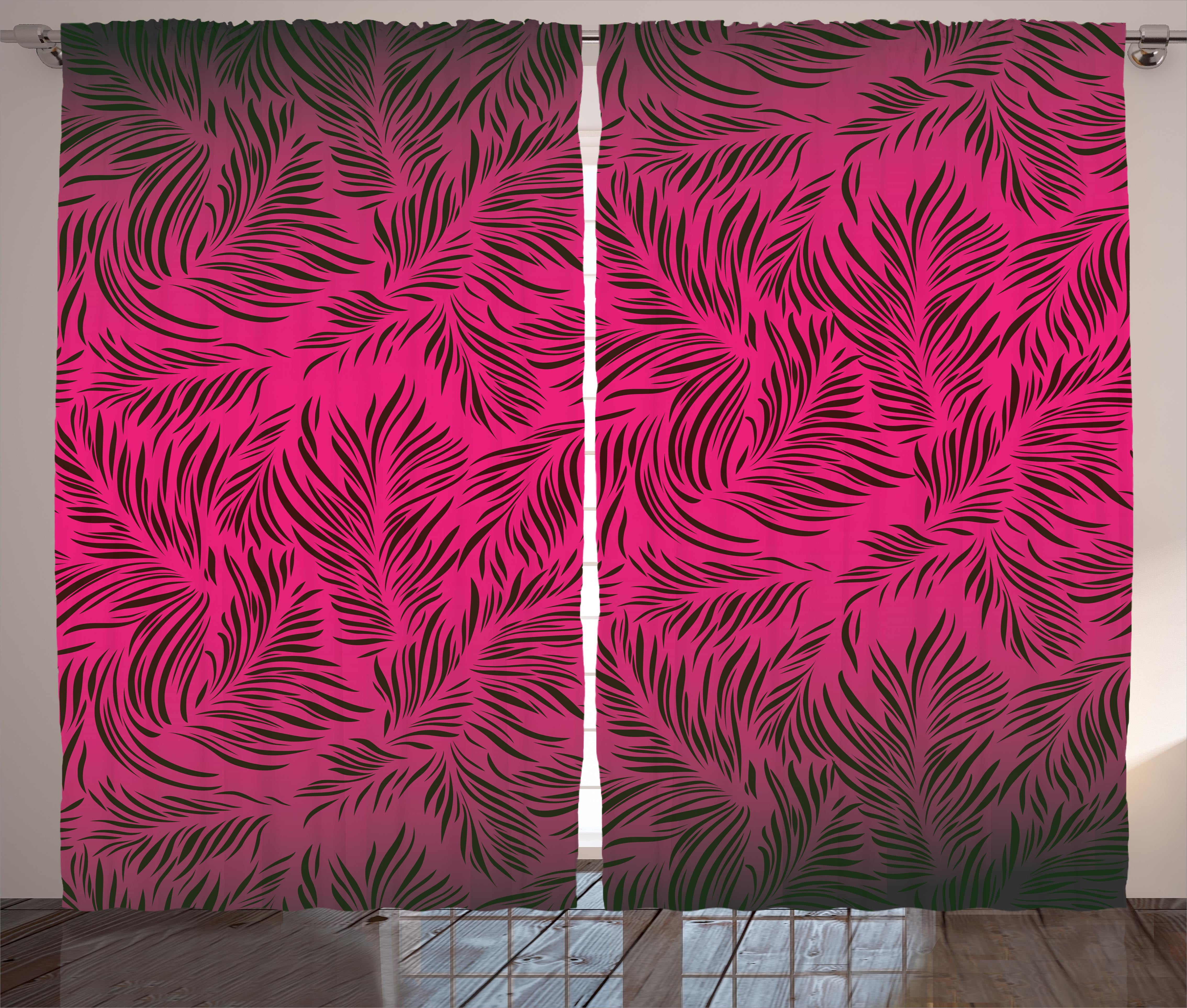 Nature Curtains 2 Panels Set Palm Trees Hawaiian Forest Tropic