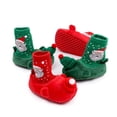 thumbnail image 4 of Otqutp Children Crib Shoes Christmas Booties Soft Baby Santa Winter Warm Slippers Snow Boots Crib Shoes Soft Bottom Warm Socks (Red,0-3 Months), 4 of 8