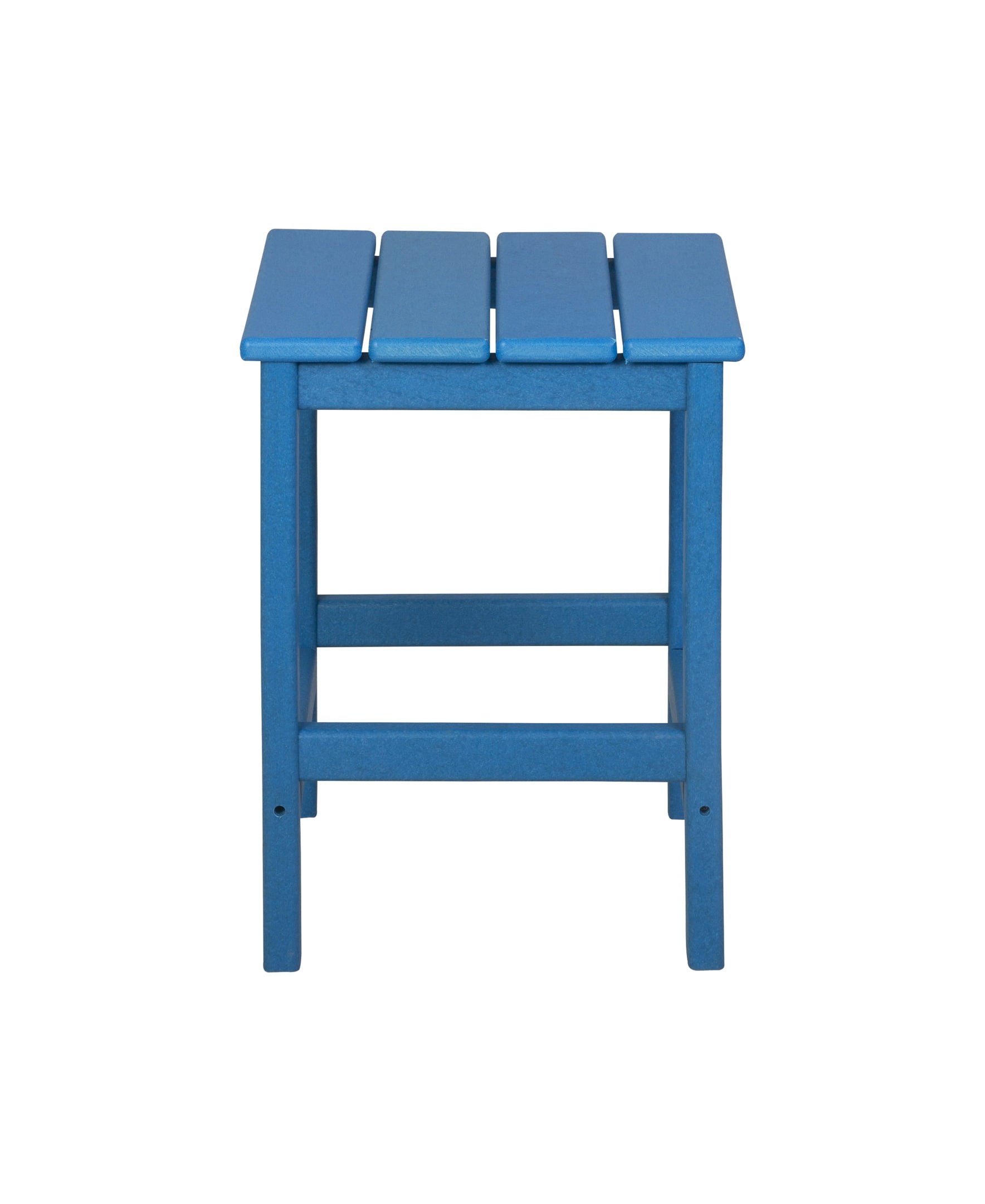 Polytrends  Laguna Hdpe All Weather Outdoor Patio Foldable Adirondack Chairs With Side Table (3-Piece Set) Pacific Blue