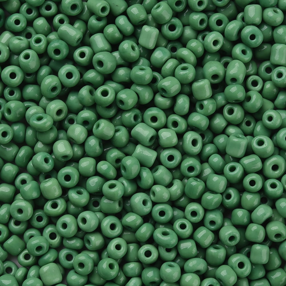 6/0 Glass Seed Beads Opaque Colours Seed Small Craft Beads for DIY Jewelry Making Round Round Hole Pale Green 6/0 4mm 50g/bag 18bags/2pounds