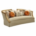 thumbnail image 2 of 41" X 92" X 38" Fabric Antique Gold Upholstery Wood Leg/Trim Sofa w/8 Pillows, 2 of 3
