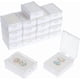thumbnail image 1 of 30 cajas de plástico para guardar broches (6,6 x 4,3 x 2 cm), pequeñas cajas para guardar broches con espuma protectora blanca., 1 of 9
