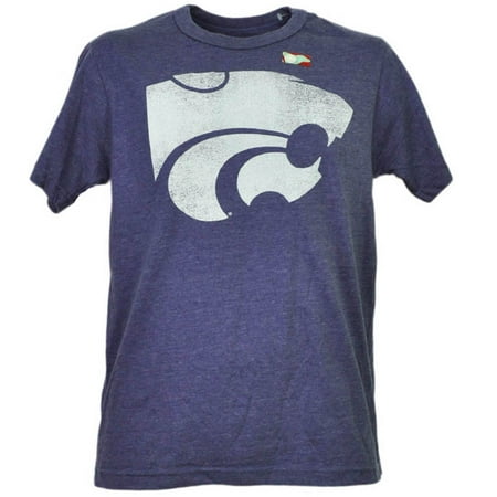 State Wildcats Spring - NCAA Kansas State Wildcats Distressed Logo Short Sleeve Purple Mens Tshirt 2XL