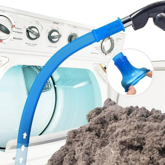 Dryer Vent Cleaner Kit Dryer Lint Vacuum Attachment with Stretch Universal Connector, Dryer Vent Cleaning Tool Vacuum Hose Lint Remover, Blue