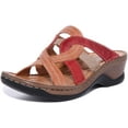thumbnail image 6 of Josef Seibel Catalonia 01 Women's Leather Wedge Sandal In Orange Size 7, 6 of 6
