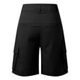 thumbnail image 4 of Jean Shorts Womens Suit Summer Bag Straight Tube Loose Fit Casual Bermuda Cargo Board Gym Black Bottoms Sizes M, 4 of 6