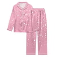 thumbnail image 4 of WENXIAOO Pyjama pour Femmes de Noël en Soie, Ensemble de Pyjama pour Femmes à Manches Longues, Chemise Boutonnée, Ensemble de Pyjama Doux de Noël pour Femmes, 4 of 4