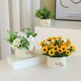 thumbnail image 4 of Flores artificiales, flores artificiales, plantas verdes, plantas en macetas, salón, comedor, decoración de escritorio, 4 of 5